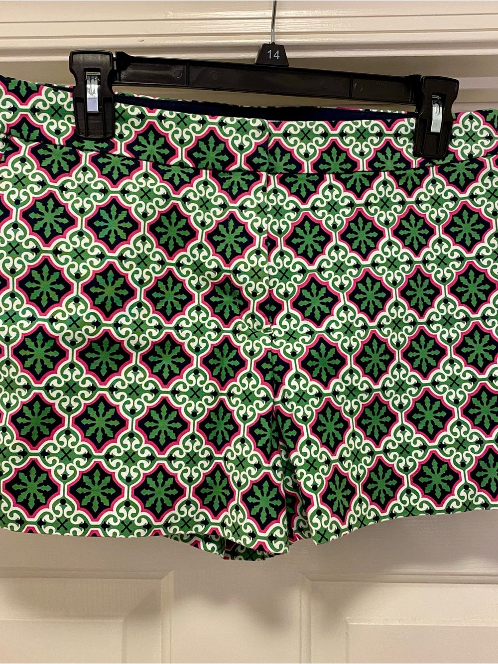 Boden Green, White & Pink Geometric Print Women’s Shorts